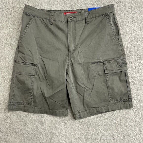 NEW Unionbay Men's Size 36 Gray Cargo Shorts Cotton Blend - Picture 2 of 7